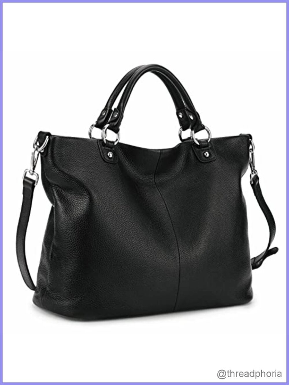 Genuine Leather Top Handle Tote Satchel, Adjustable Shoulder Strap, Roomy, Work